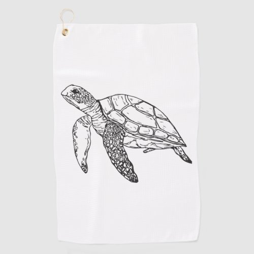 sea turtle golf towel