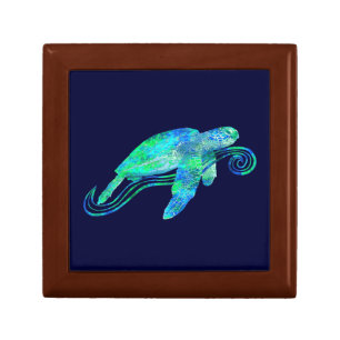 Sea Turtle Graphic Keepsake Box
