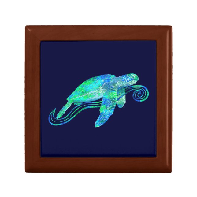Sea Turtle Graphic Keepsake Box (Front)