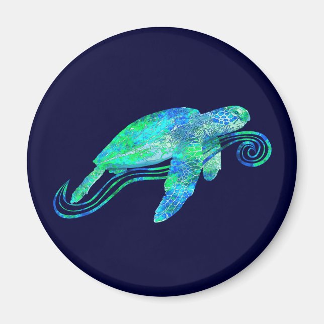 Sea Turtle Graphic Magnet (Front)