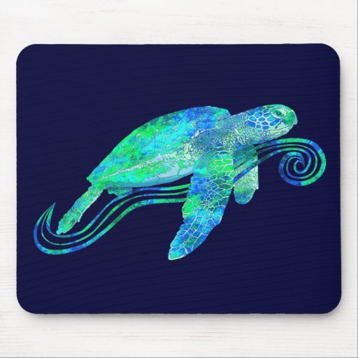 Sea Turtle Graphic Mouse Pad | Zazzle