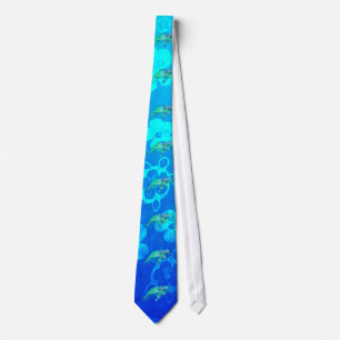 Sea Turtle Graphic Neck Tie
