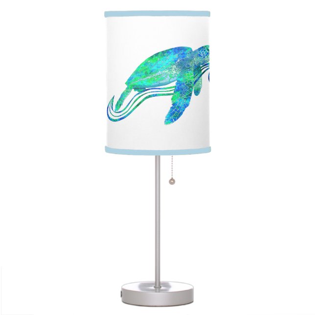 Sea Turtle Graphic Table Lamp (Left)