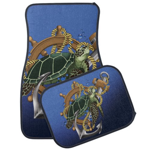  Sea Turtle Green Blue Car Floor Mat