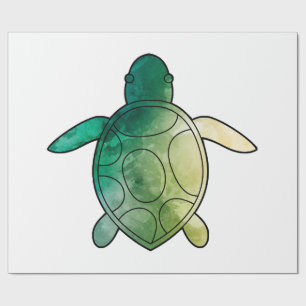 Sea Turtle green watercolor Wrapping Paper