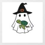 Sea Turtle Halloween Ghost Witch Hat Animal Lovers Wall Decal