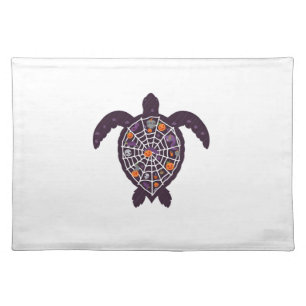 Sea Turtle Halloween Spider-web Pumpkin Ghost Hall Cloth Placemat