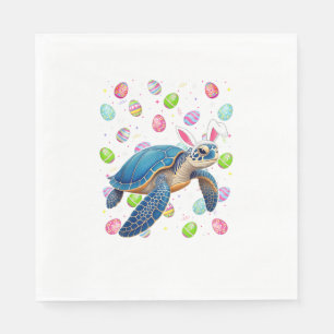 Sea Turtle Happy Easter Egg Hunt Bunny Ear Sea Tur Napkins