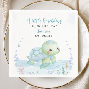 Sea Turtle Hatchling Boy Baby Shower Paper Napkin
