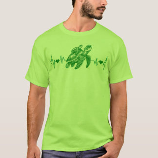 sea turtle heartbeat, ocean loverst-shirt merch T-Shirt