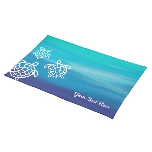 Sea Turtle Honu Ocean Beach Theme Cloth Placemat