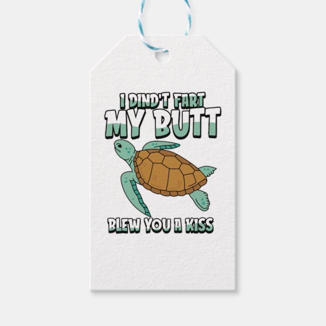 Sea Turtle Humorous Gift Tags (Front)