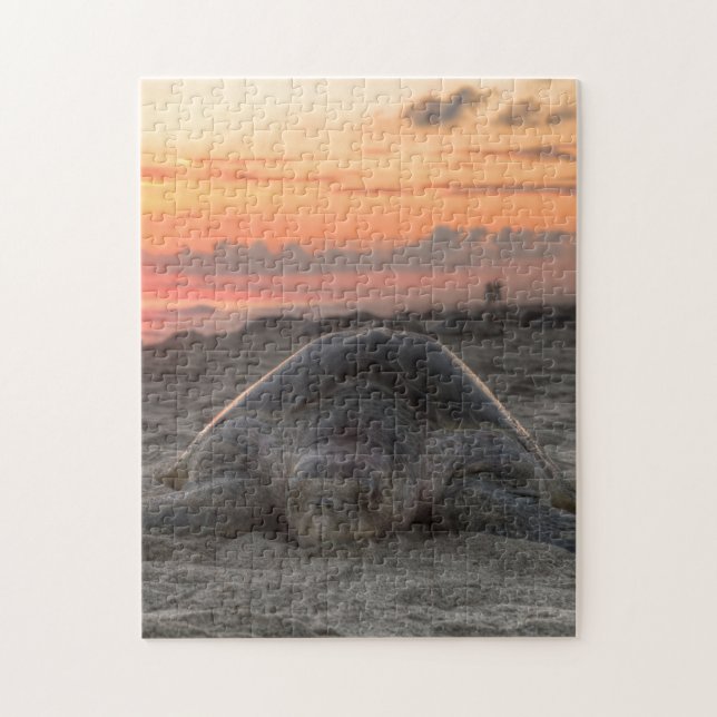Sea Turtle in the Sand Jigsaw Puzzle (Vertical)