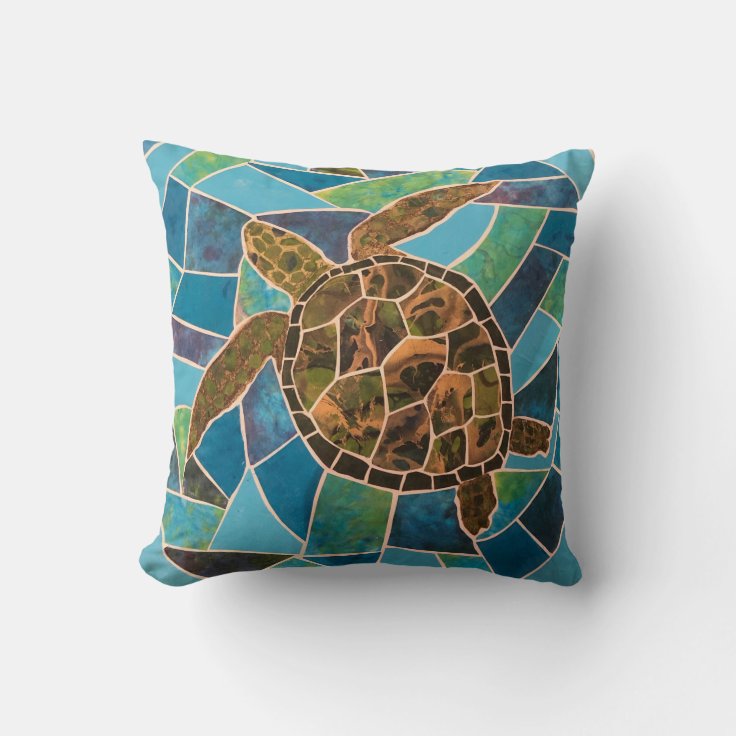 Sea Turtle in Water Pillow | Zazzle