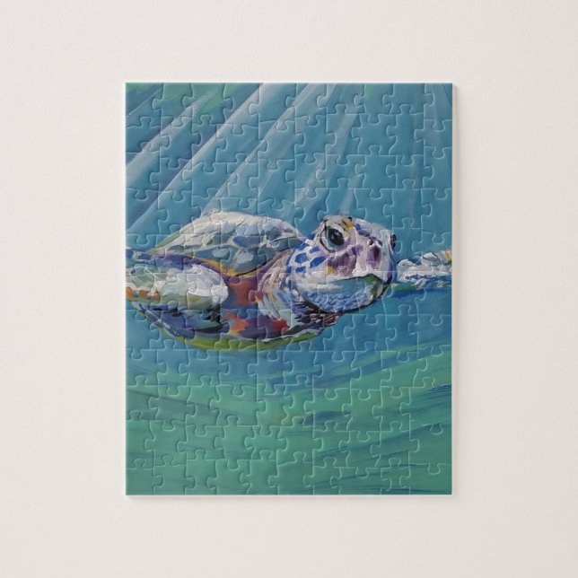 Sea turtle jigsaw puzzle (Vertical)