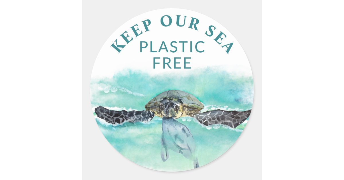 Funny Turtle Skip The Straw Save A Sea Turtle' Sticker