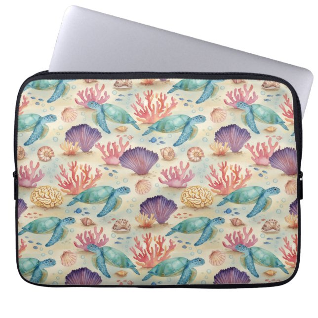 Sea Turtle Laptop Sleeve (Front)