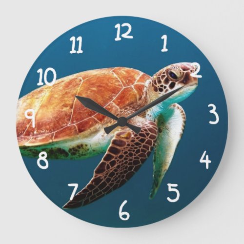 Sea Turtle Large Clock