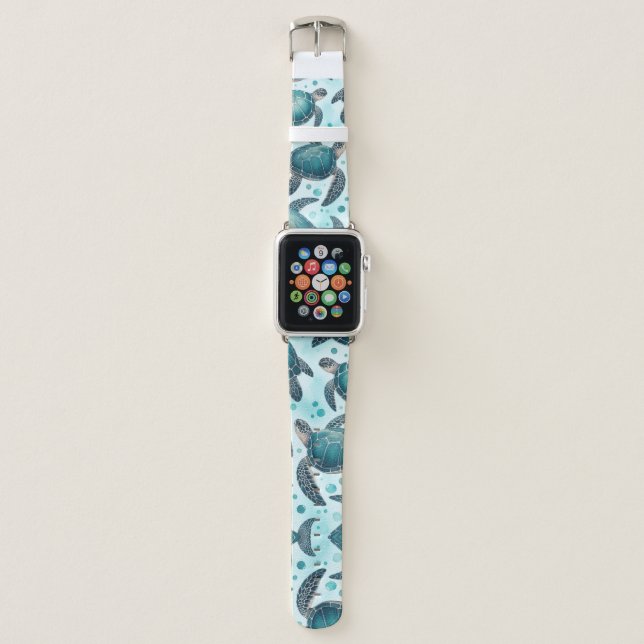 Sea Turtle Life Apple Watch Band (Front)