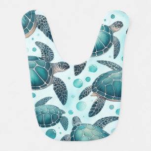 Sea Turtle Life Baby Bib