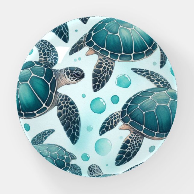 Sea Turtle Life Paperweight (Front)