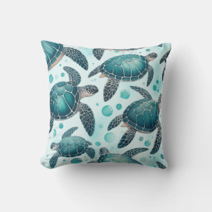 Sea Turtle Life Throw Pillow