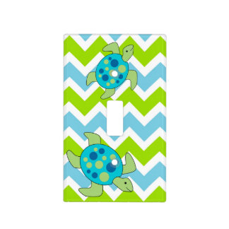 sea turtle light switch plate cover blue green