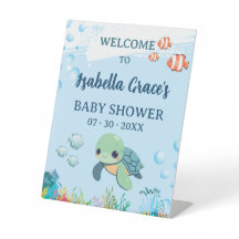 Sea Turtle Little Hatchling Baby Shower Welcome