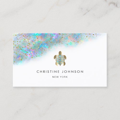 sea turtle logo business card