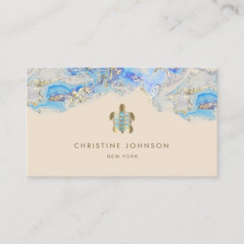 sea turtle logo business card