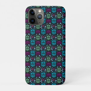 Sea Turtle & Lotus Flower Pattern  iPhone 11 Pro Case