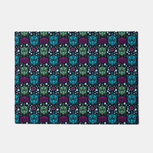 Sea Turtle & Lotus Flower Pattern  Doormat