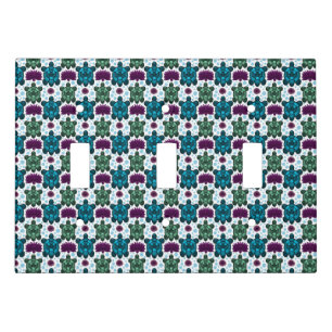 Sea Turtle & Lotus Flower Pattern Light Switch Cover