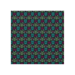 Sea Turtle & Lotus Flower Pattern Wood Wall Art