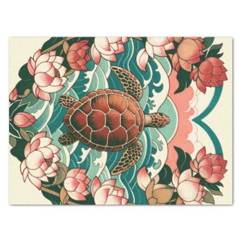 Sea Turtle Lotus Flower Seas Turtles               Tissue Paper by Vintage_Bubb at Zazzle