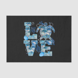 Sea Turtle Love Shirt Ocean Beach Animal Lovers Tissue Paper