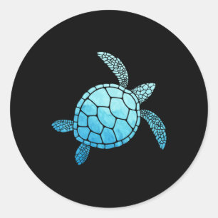 Sea Turtle Lover Animal Turtles Sealife Gift Idea Classic Round Sticker