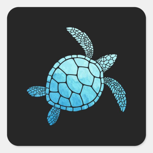 Sea Turtle Lover Animal Turtles Sealife Gift Idea Square Sticker (Front)