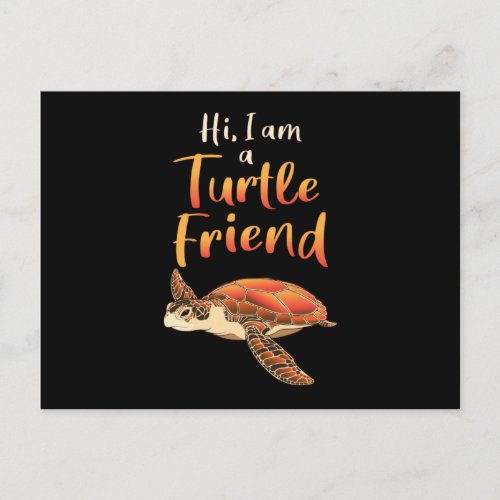 Sea Turtle Lover Turtles Animal Sealife Gift Idea Postcard