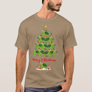 Sea Turtle Lover Xmas Tree Santa Sea Turtle Christ T-Shirt