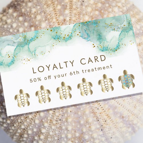 sea turtle loyalty card