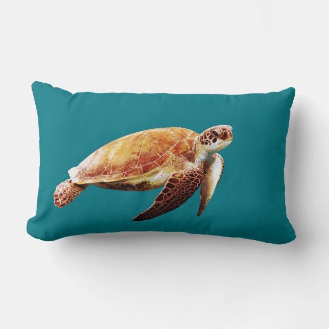 Sea Turtle Lumbar Pillow (Front)