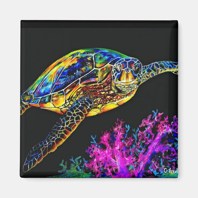 Sea Turtle Magnet (Front)