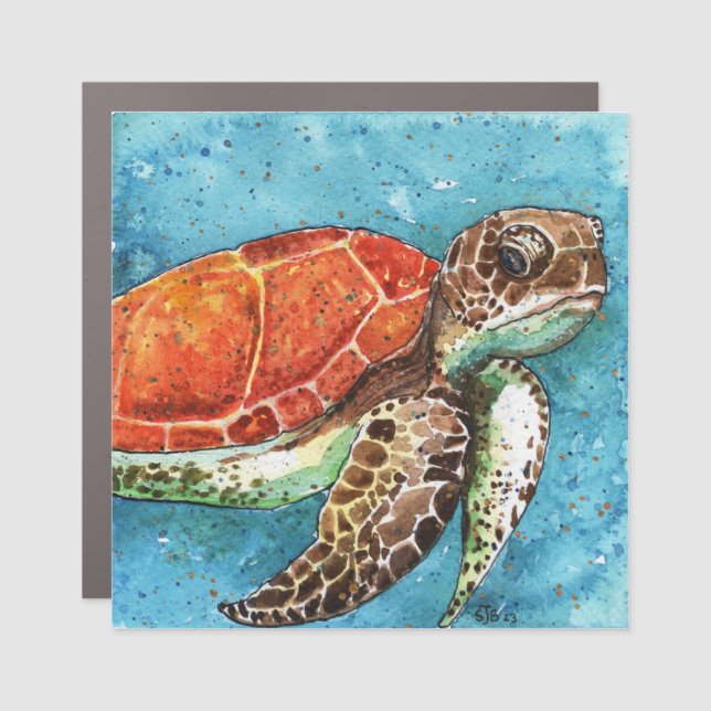 sea turtle magnet 3x3 (Front)