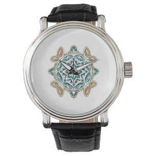 Sea Turtle Mandala Art Watch
