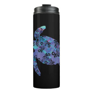 Sea Turtle Mandala Magical Color Light Art Thermal Tumbler
