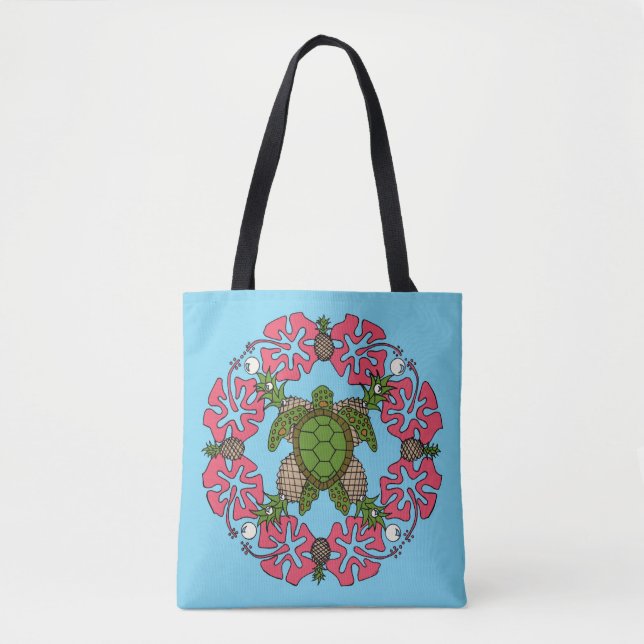 Sea Turtle Mandala Tote (Front)