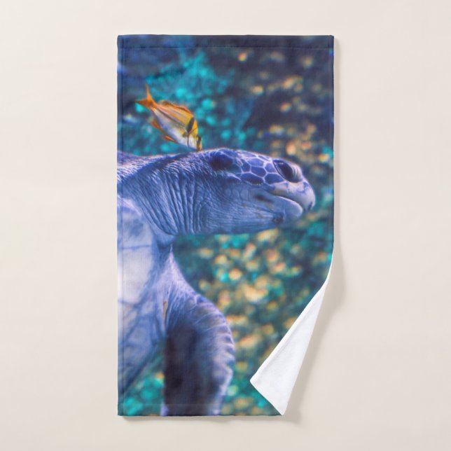 SEA TURTLE MANICURE HAND TOWEL  (Hand Towel)