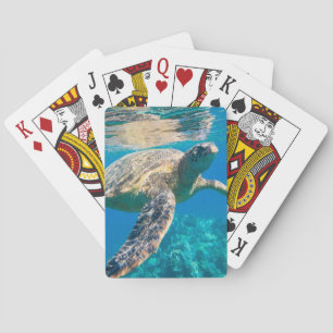 Sea Turtle, Marine Turtle, Chelonioidea, reptile Poker Cards