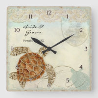 Sea Turtle Modern Coastal Ocean Beach Swirls Style